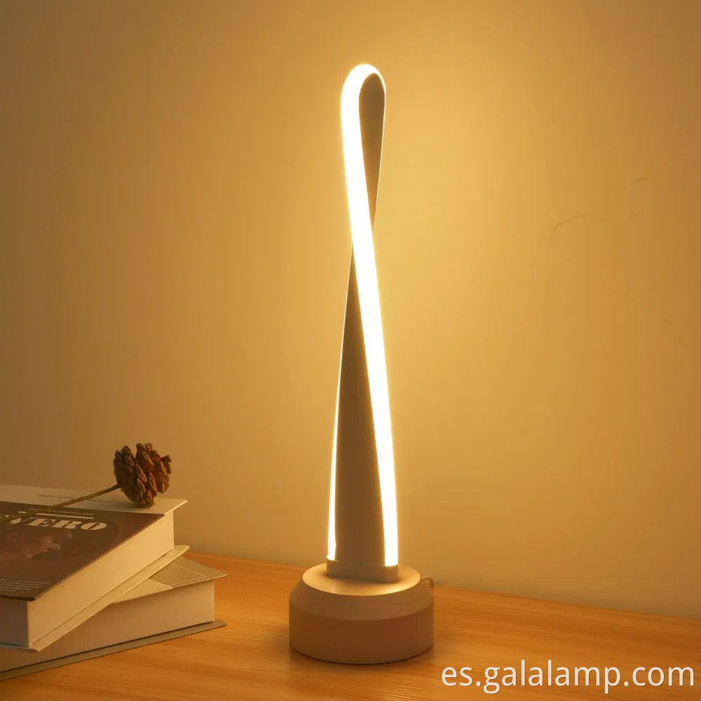 Madera sólida inteligente, luz nocturna LED con características únicas, lámpara de escritorio USB